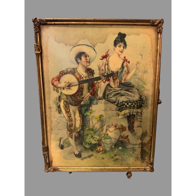 White Antique Victorian Triple Tri Fold Folding Vanity Dresser Top Traveling Mirror For Sale - Image 8 of 9