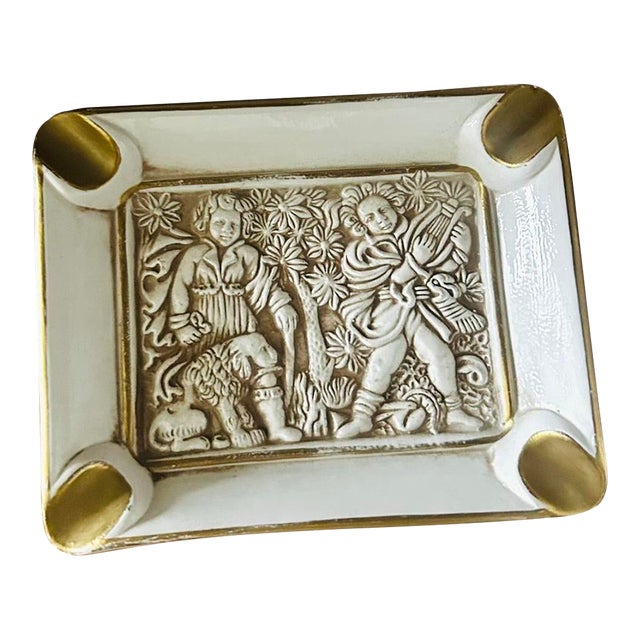 Vintage Italian Cherub Trinket Ash Tray For Sale