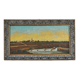 N. Borsato, Landscape, Oil on Canvas, 1940s For Sale
