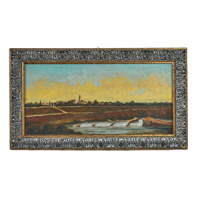 N. Borsato, Landscape, Oil on Canvas, 1940s For Sale