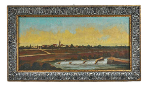N. Borsato, Landscape, Oil on Canvas, 1940s