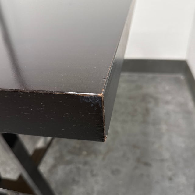 Contemporary Saw Horse Base Table For Sale - Image 4 of 12