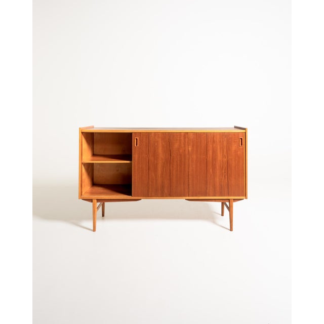 Scandinavian Teak and Oak Highboard, 1960s For Sale - Image 3 of 11