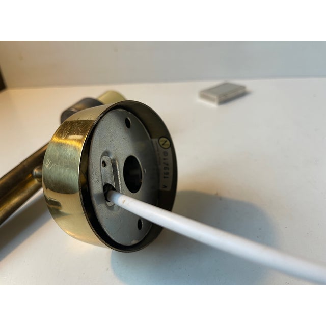 1960s Modern Swedish Brass and Ice Cream Wall Sconce by Hans-Agne Jakobsson for Markaryd, 1960s For Sale - Image 5 of 7