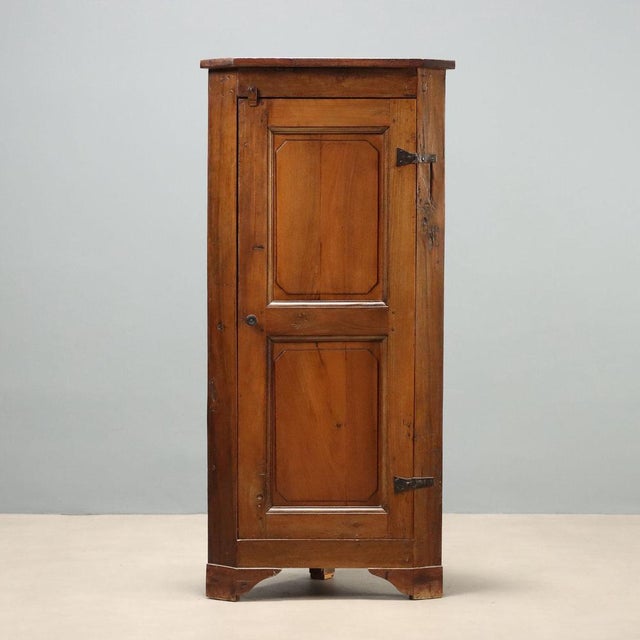 Antique Italian Corner Cabinet in Walnut, 1800s For Sale - Image 11 of 11