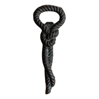 Vintage Rope and Knot Bottle Opener in Brass, Italy, 1960s For Sale