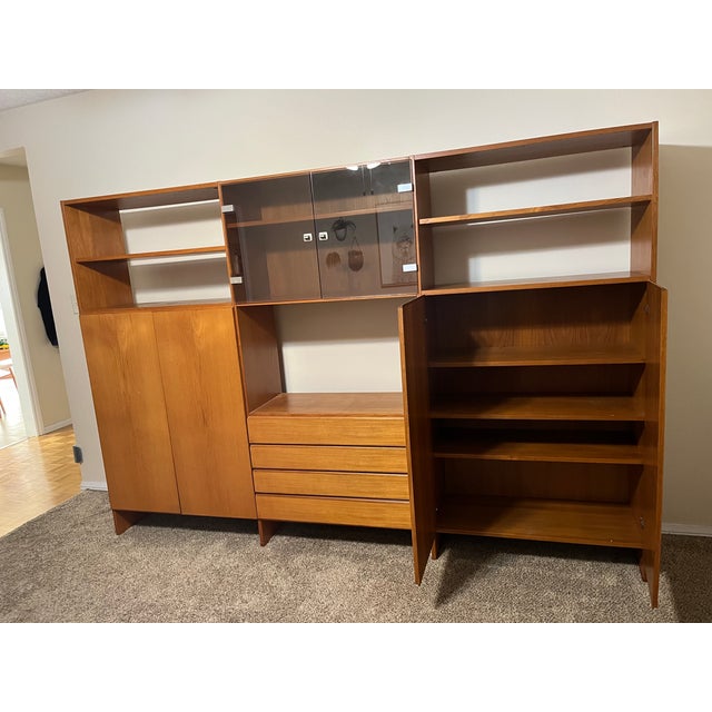 Mid-Century Modern Teak Wall Unit For Sale In Los Angeles - Image 6 of 7