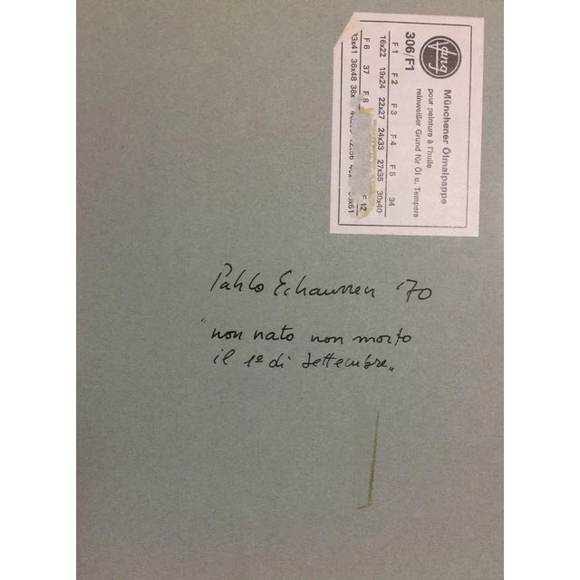 Enamel on cardboard. Signed at lower right. Signed, dated and titled on overleaf. Authenticity certificate by Fondazione...