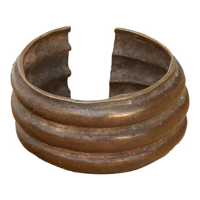 19th Century Patinated Brass Currency Bracelet For Sale
