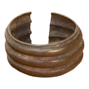 19th Century Patinated Brass Currency Bracelet
