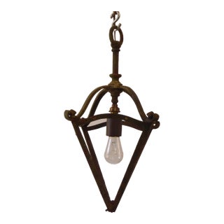 Vintage Rustic French Pendant Light For Sale