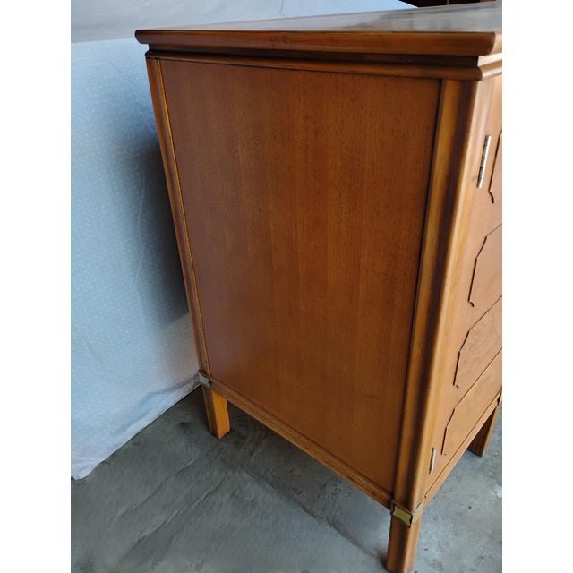 Mid 20th Century Thomasville Tamerlane Burlwood Dresser Credenza Sideboard Bedroom Furniture For Sale - Image 9 of 14