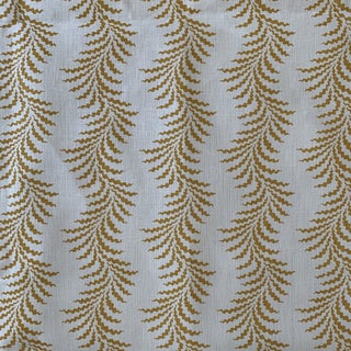 English Gold Soane British Linen Fabric- 1 1/4 Yards For Sale