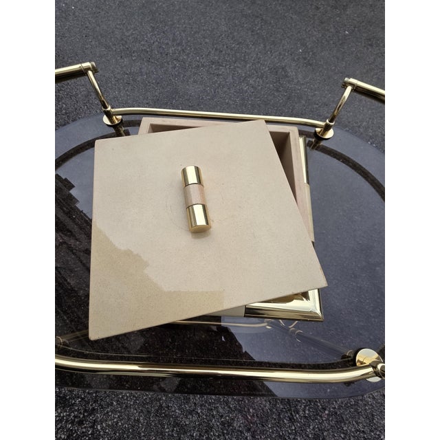 Bakelite and Brass Jewelry Boxes, 1970s, in Very Good conditions. Designed 1970 to 1979