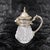 Transparent 1920s Crystal Syrup Pitcher, Milk Jug, Creamer With Metal Lid With Animal Head Spout For Sale - Image 8 of 10