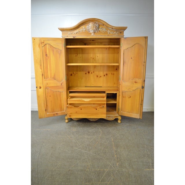 Ethan Allen Legacy Collection Large Country Style Pine Armoire Chairish