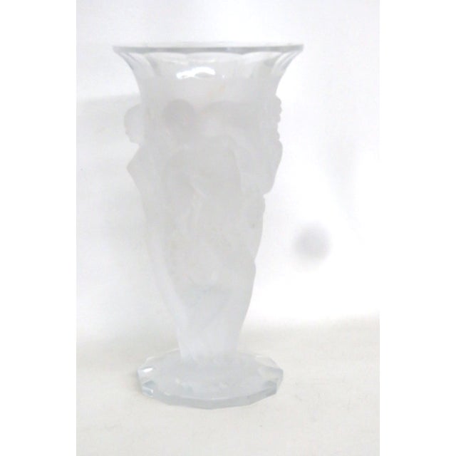 This beautiful Sculptural Vase is made out of crystal. This gorgeous figurative vase is marked on the bottom as having...