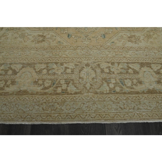 1970s Vintage Persian Handmade Wool Cotton Orange Area Rug For Sale In San Francisco - Image 6 of 11