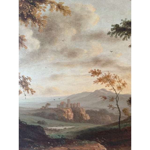 A luminous pastoral landscape by Richard Peterson (American, b. 1947, San Pedro, California), a modern master of the old...