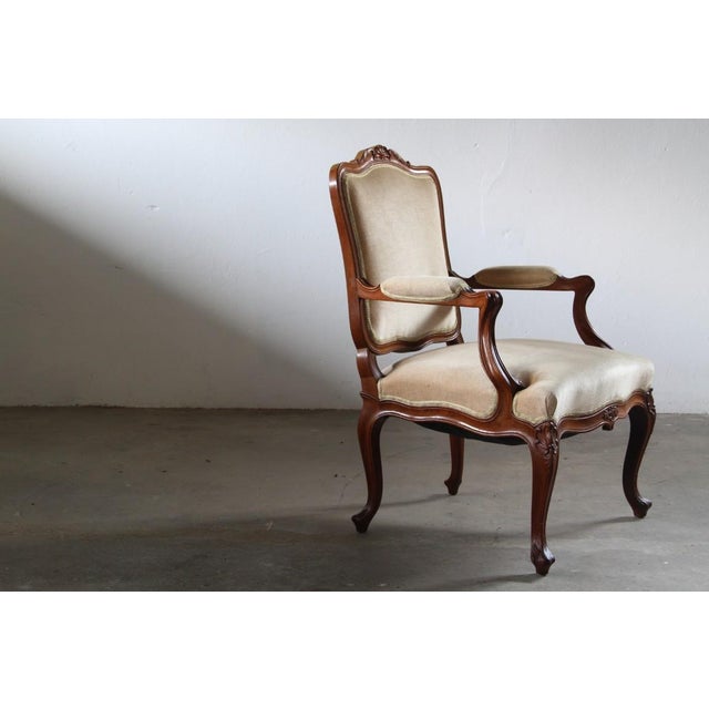 Wood Antique Danish Louis XV Lounge Chairs, 18th Century, Set of 2 For Sale - Image 7 of 18