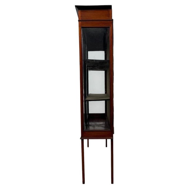 Early 20th Century Antique English Inlaid Mahogany Display Cabinet For Sale - Image 11 of 12