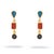 Metal Trinity Gemstone Harmony Earrings For Sale - Image 7 of 7