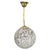 Brass and Marble Glass Globe Pendant Light, Czechoslovakia, 1970s For Sale - Image 9 of 9