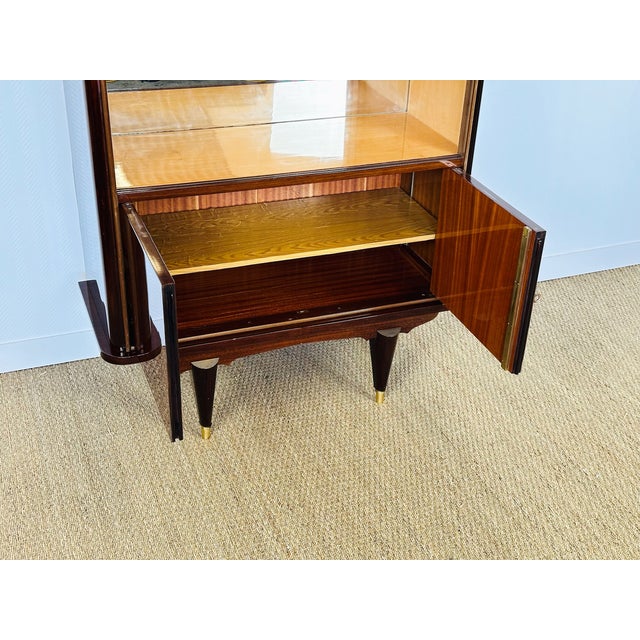 Wood Art Deco Macassar Display Cabinet, 1950s For Sale - Image 7 of 12