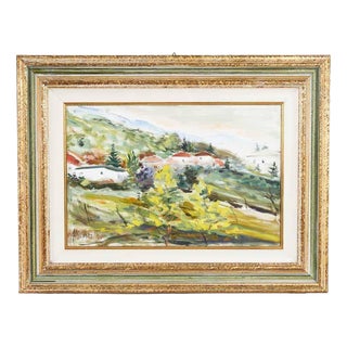 A. Signoretto, Tuscan Landscape, 1980s, Oil on Canvas For Sale