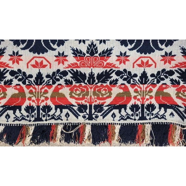 Pennsylvania Dated 1845 Woven Jacquard Coverlet For Sale - Image 13 of 14