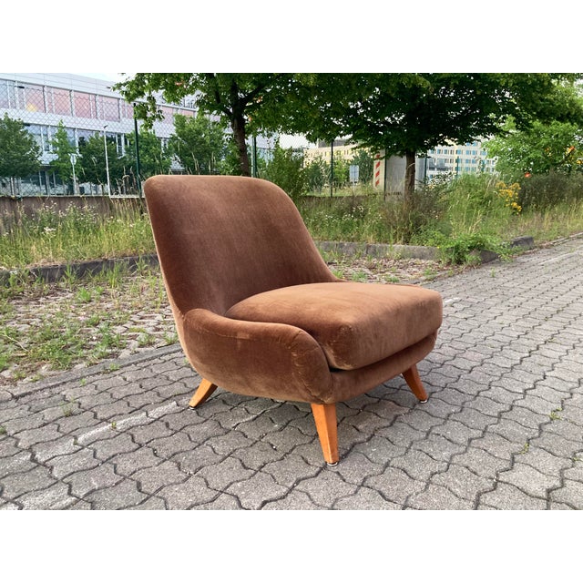 Brown Organic Lounge Chair by Gustav Bergmann, Germany, 1950s For Sale - Image 8 of 18