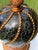 Vintage Maitland-Smith Faux Marble and Gilt Rope Motif Table Lamp With Pleated Shade For Sale - Image 12 of 12