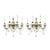 Pair of four-light crystal and bronze wall lamps from the early 1900s, completely restored by our workshop. A pair of...