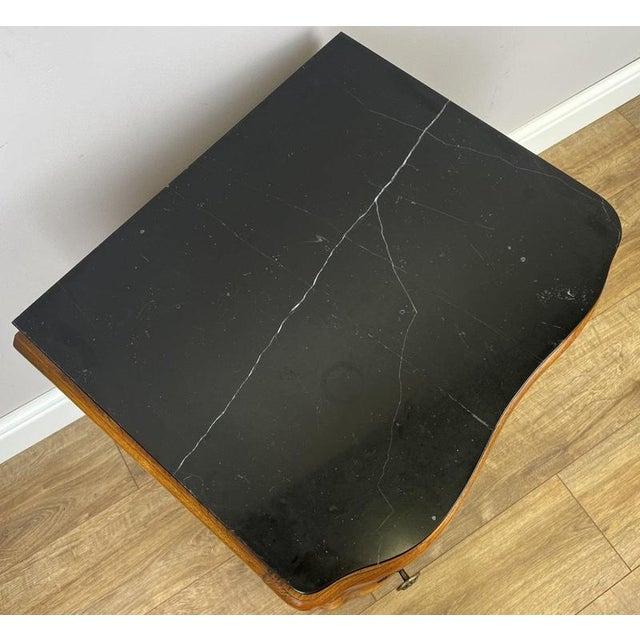 French Art Deco Bedside Tables with Marble Top, Set of 2 For Sale - Image 10 of 18