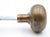 Mid 20th Century Pair of Vintage 2 In. Round Brass Passage Door Knobs For Sale - Image 5 of 9