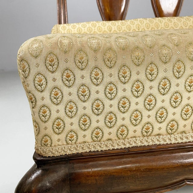 Late 19th-Century Style Italian Armchairs in Wood and Beige Fabric, 1930s, Set of 2 For Sale - Image 14 of 18