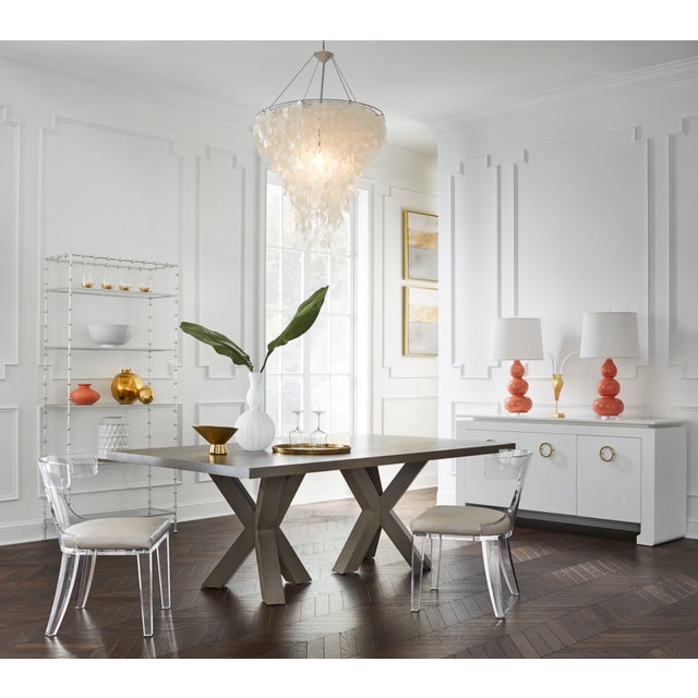 Contemporary Matthew Izzo Home Haines Cerused Oak Dining Table on Tripod Wood Base For Sale - Image 3 of 4