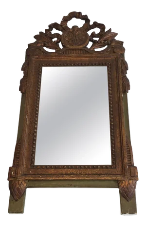 Louis the xvi Style Gilt and Painted Wood Mirror, French, 19th Century