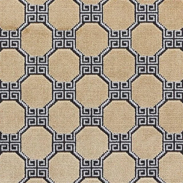 Schumacher Octavia Velvet Fabric in Gold For Sale