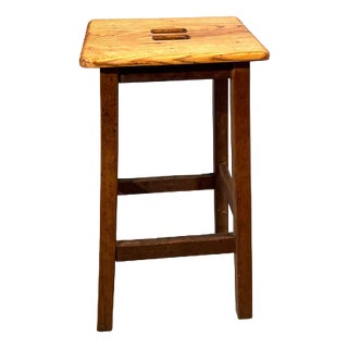 Vintage Wooden Bar Stool For Sale