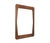 Vintage wooden wall mirror designed by Aksel Kjersgaard for Illums Bolighus, Copenhagen, 1960s. The mirror has an organic...