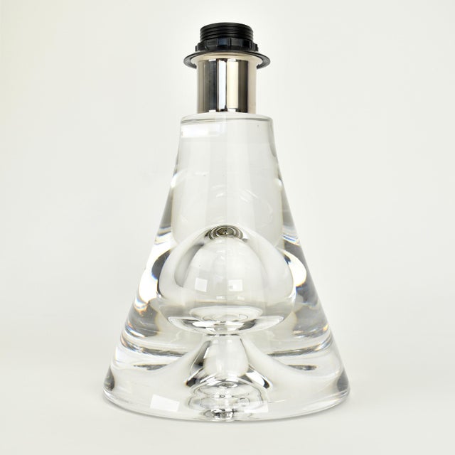 Josef Frank Mid 20th Century Mid Century Modern Bubble Crystal Glass Table Lamp For Sale - Image 4 of 8