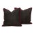 Pair of Black Dotted Gujarati Mashru Pillows For Sale