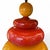 Mid-Century Modern Albret Red and Yellow Ceramic Lamp, 1980s For Sale - Image 3 of 6