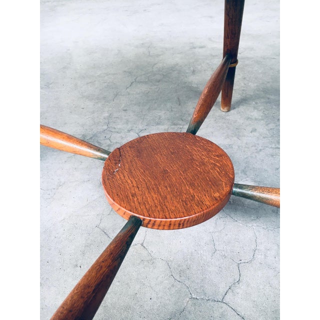 Early 20th Century Amsterdam School Design Painted Furniture Side Table. Made in the Netherlands, Amsterdam Region in the...