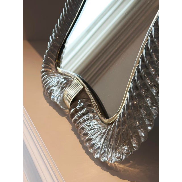 Murano Glass Vanity Mirror by Barovier and Toso, Italy, 1940s For Sale - Image 4 of 10