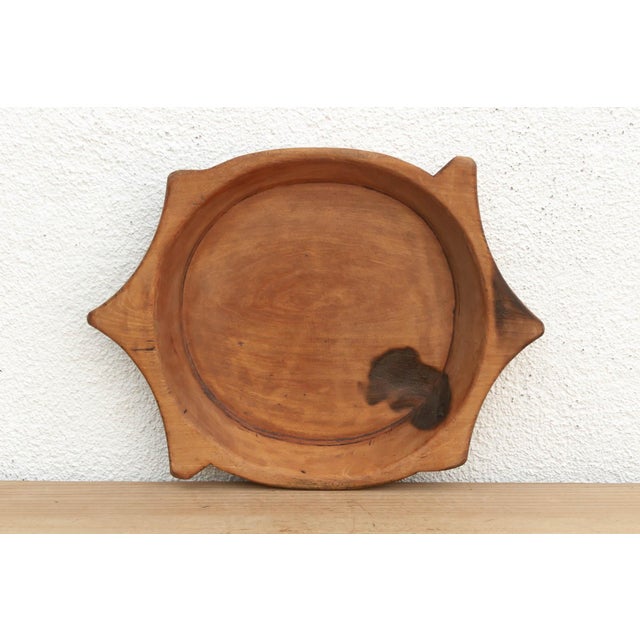 Rustic Hand-Carved Tray With Handles For Sale - Image 4 of 5