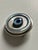 Contemporary Sterling Silver Evil Eye Brooch Pin Amulet Wood Display Pedestal (Cabinet of Curiosities) For Sale - Image 3 of 11