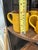 Vintage Baldelli Pottery Italy Mid Century Yellow Mugs Lot of 4 Signed For Sale - Image 4 of 4
