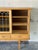 In Style of Henning Kjærnulf Oak High Sideboard Credenza With Sliding Leaded Glass Doors Danish Mid-Century Modern 1970s For Sale - Image 11 of 11